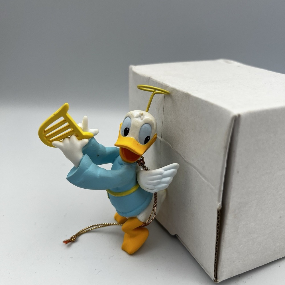 Vintage Grolier Disney Donald‎ Duck Angle Trumpet Christmas Ornament 003906